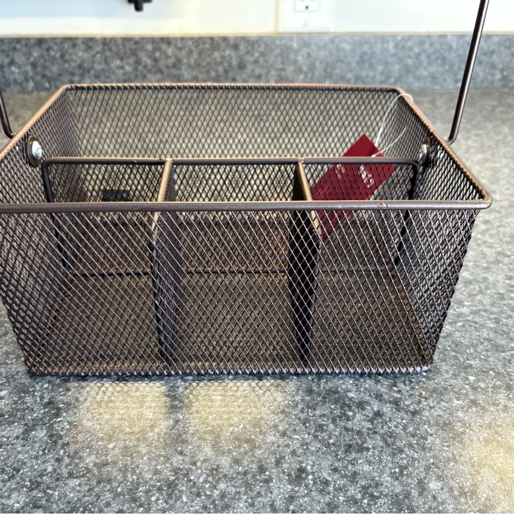 Bronze color:)Metal Mesh Caddy Organizer